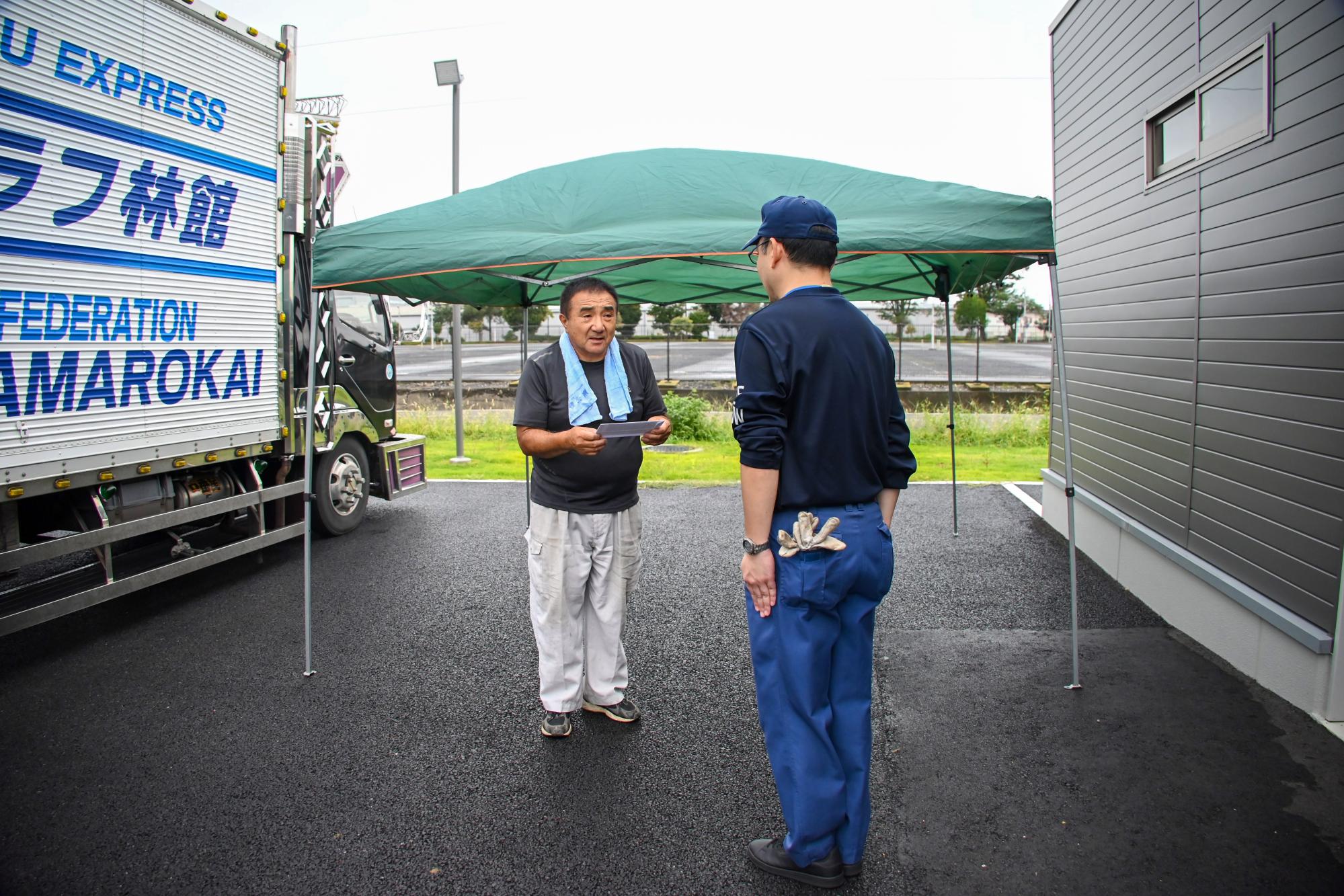 村山町長からの被災地の皆さんへのメッセージの伝達