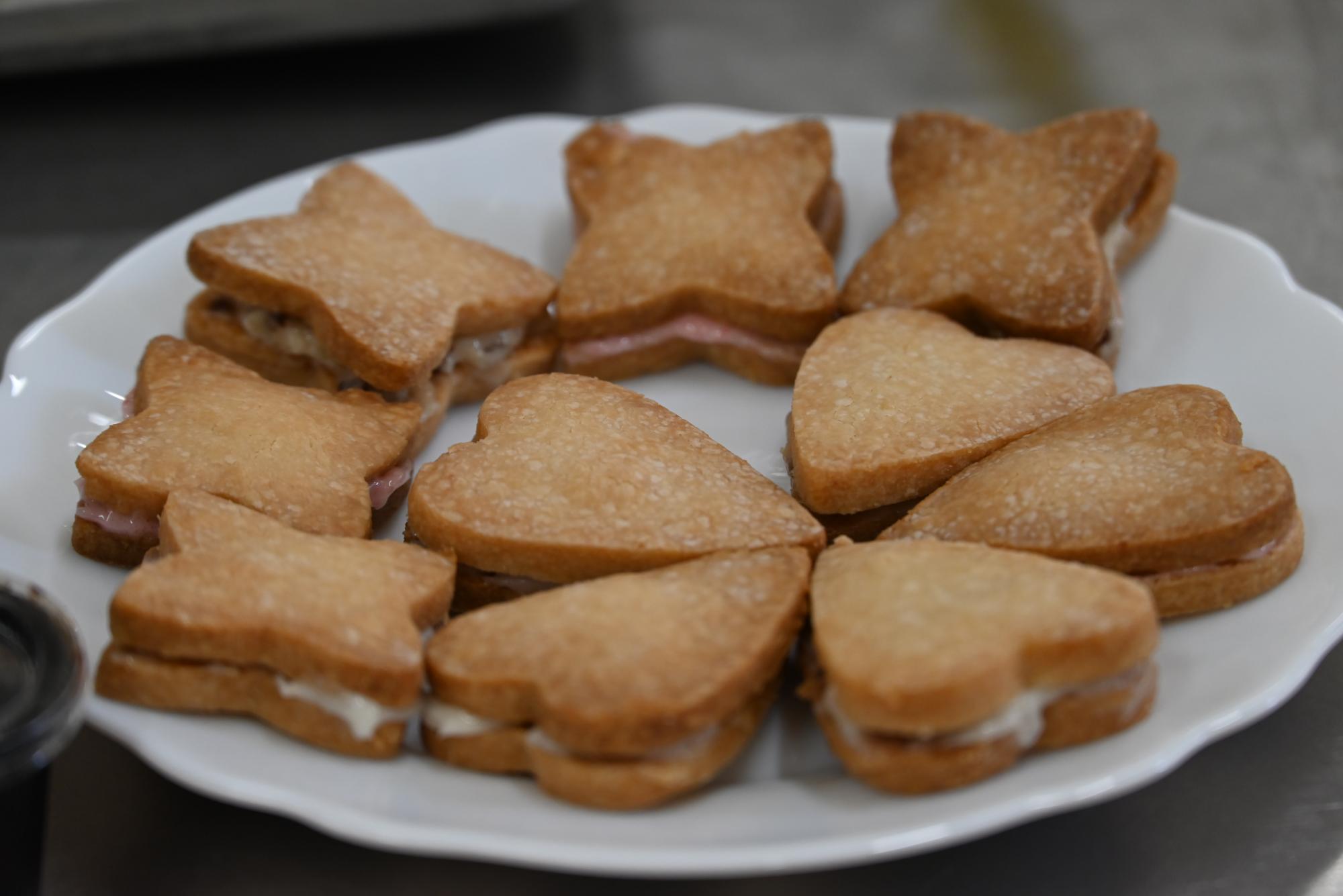 完成したバターサンドクッキー