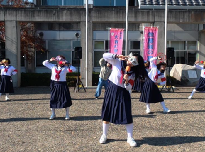町防災フェア&保健福祉まつりでのパフォーマンス