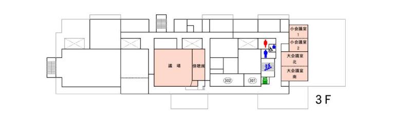 大泉町役場庁舎3階 会議室・議場位置図