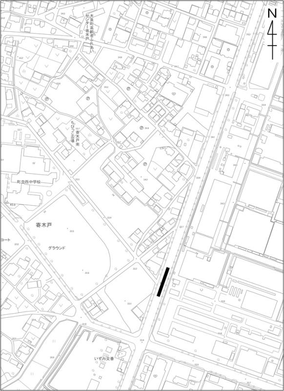 1級路線町道8号線工事位置図