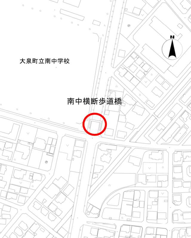 南中横断歩道橋位置図