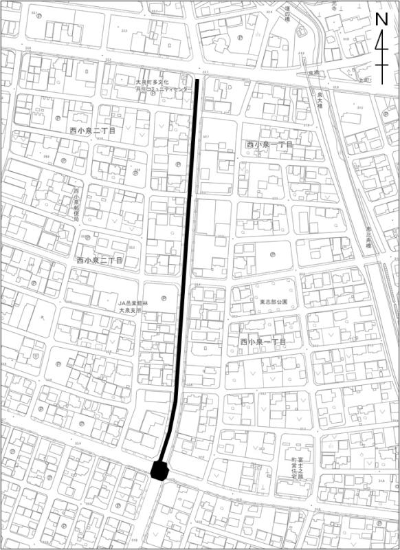 1級路線町道7号線工事位置図