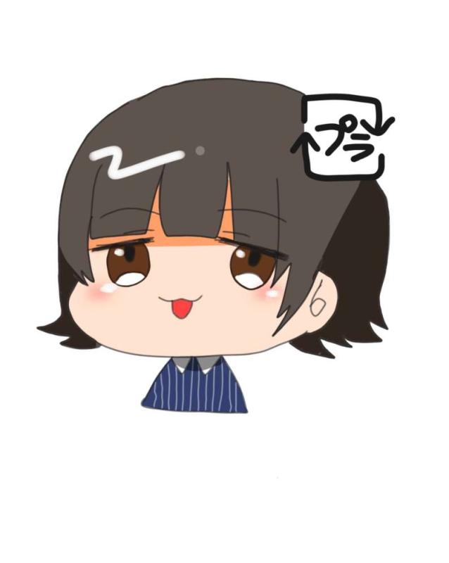 プラちゃんバストアップイラスト